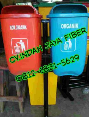 Tong Sampah Fiber 50 ltr 2in1