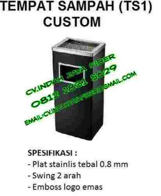 asbak stainless kotak