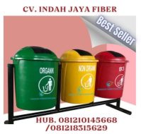 Tempat Sampah Fiber 3 in 1 Bulat