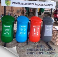 Tempat Sampah Fiber Oval 4 in 1