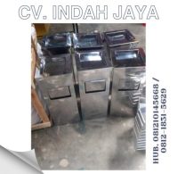 Tempat Sampah Stainless Kotak