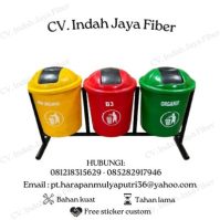 Tempat Sampah Fiber Bulat 3 in 1