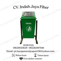 Tempat Sampah Fiber Kotak Single