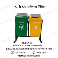 Tempah Sampah Fiber Kotak 2 in 1